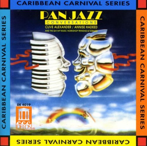 "CD cover with piano keys and human face, rainbow, and carnival series text."