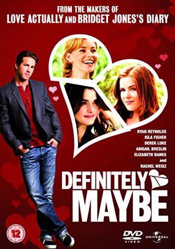 DVD cover for “Definitely Maybe” featuring Ryan Reynolds and three women.