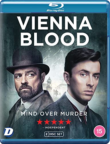 Blu-ray cover for "Vienna Blood" featuring two men in period clothing.
