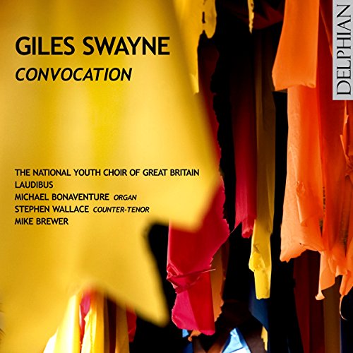 CD cover for Giles Swayne's "Convocation" with hanging robes and text.