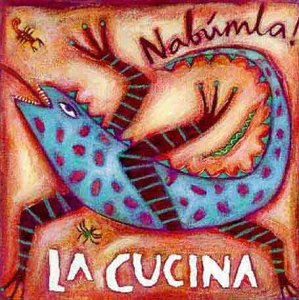 The image depicts a CD cover featuring a colorful, abstract fish-like creature.