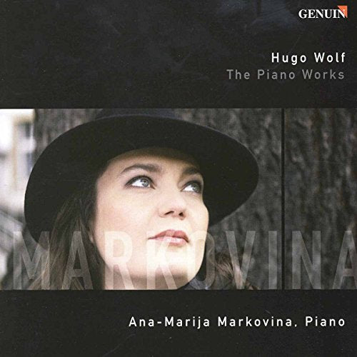 CD cover featuring pianist Ana-Marija Markovina in profile, with hat shadow.