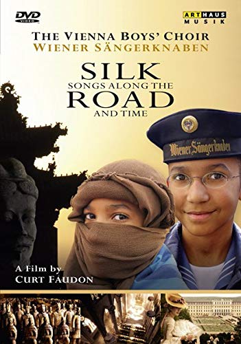 DVD cover for "Silk Road" featuring a man and boy against a yellow background.