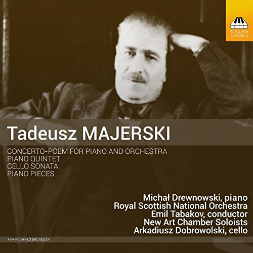 CD cover featuring sepia-toned portrait of Tadeusz Majerski with text and logo.