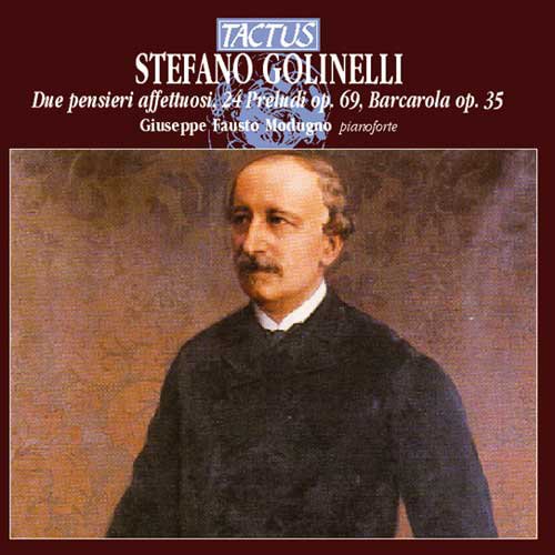 CD cover featuring a portrait of Stefano Golinelli against a brown background.