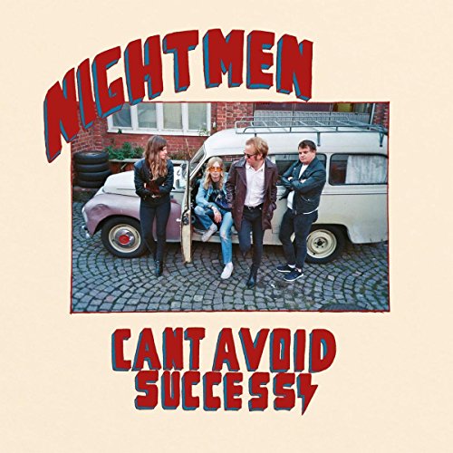 Album cover with four people standing near a white van, text "Nightmen Cant Avoid Success".