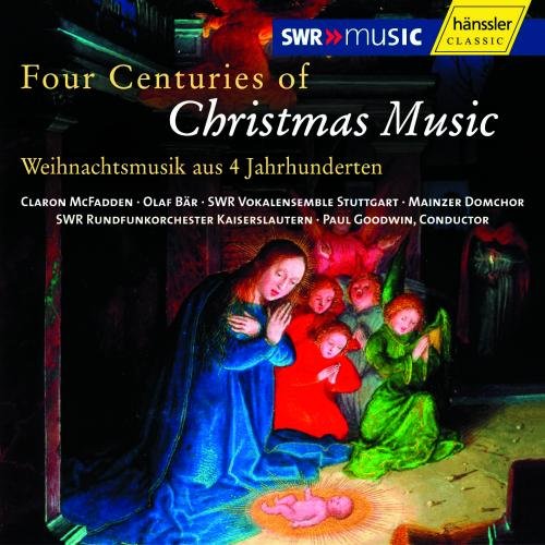 "CD cover featuring a stained-glass depiction of Mary and the baby Jesus with angels."