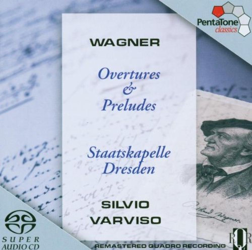 A CD cover featuring a portrait of Richard Wagner and sheet music.