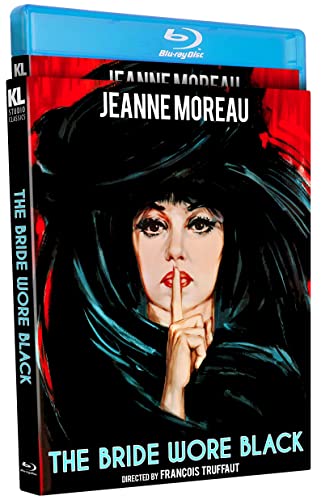 Blu-ray cover for “The Bride Wore Black” featuring Jeanne Moreau.