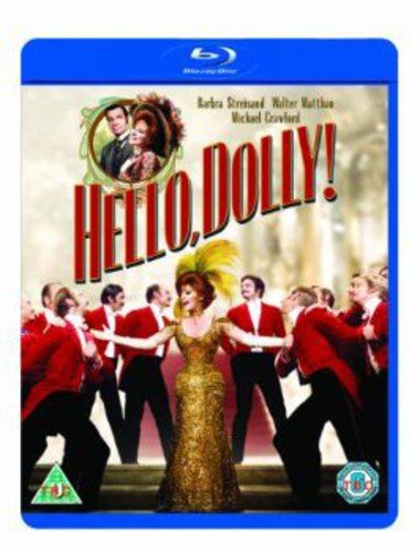“Hello, Dolly!” Blu-ray cover featuring Barbra Streisand in a gold dress.