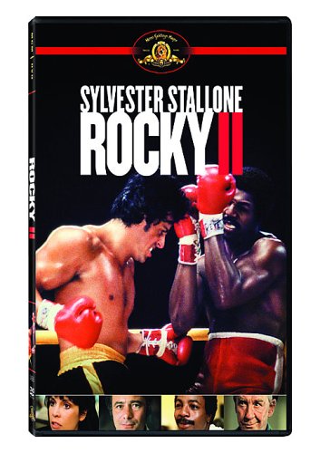 "Rocky II DVD cover featuring two boxers in a fighting stance."