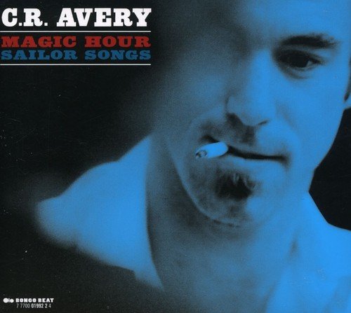 C.R. Avery's album cover: a man smoking, blue-toned, with text overlay.
