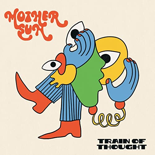 Abstract illustration of a figure in colorful clothing, album cover art.