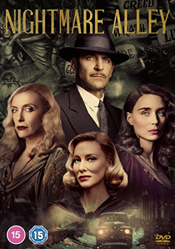 DVD cover art for Nightmare Alley featuring four actors against a dark, moody background.