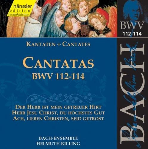 CD cover for Bach cantatas, featuring Renaissance-style painting and text.