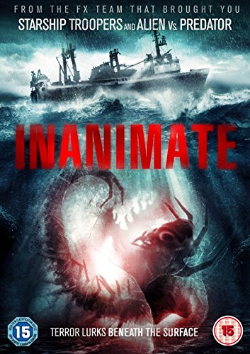 DVD cover for "Inanimate" showing a ship above water and a monster below.