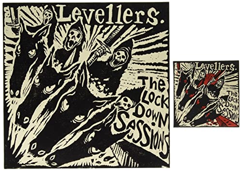 Levellers “Lockdown Sessions” vinyl album cover, black and white skeletal art.