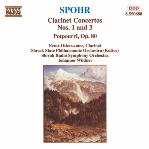 "CD cover with a landscape painting and text describing classical music content."