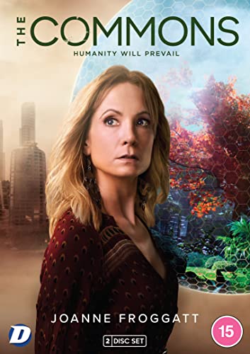 DVD cover for The Commons featuring Joanne Froggatt against a futuristic city and landscape.