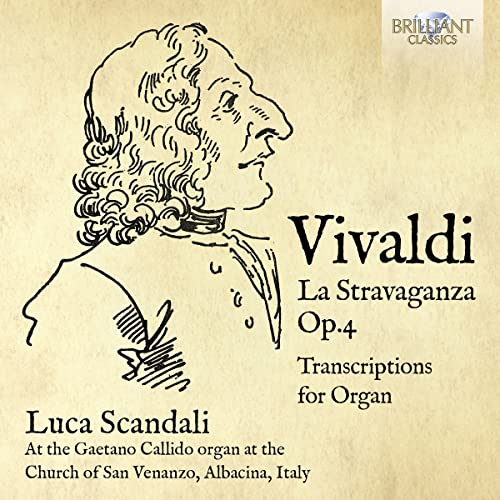 CD cover featuring a sketch of Vivaldi and text details.