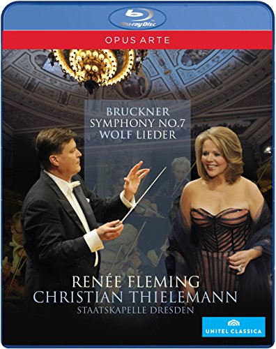 A conductor and a female singer on a Blu-ray disc cover.