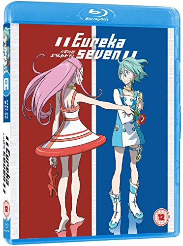 Eureka Seven Part 2 Blu-ray cover featuring two anime characters on red and blue.