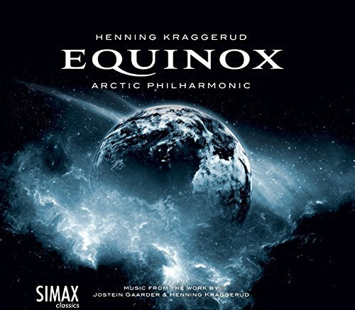 "Album cover with a blue planet in space and white text on black background."
