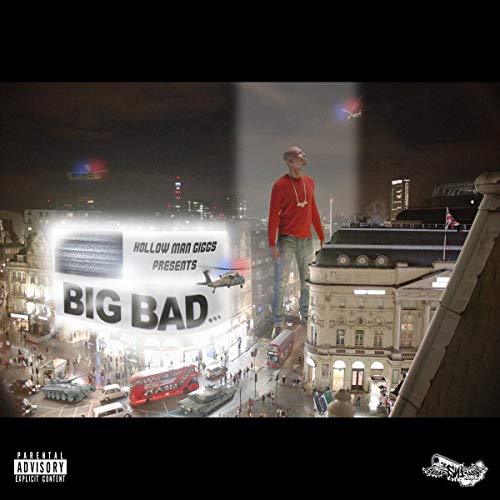 Album cover featuring a man standing on a rooftop with a cityscape at night.