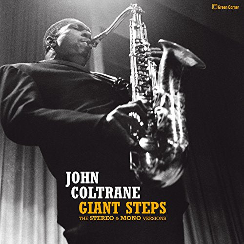 Black and white album cover featuring a saxophone player, John Coltrane.