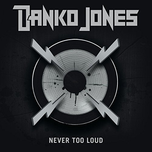 "Danko Jones album cover with broken CD and lightning bolts on a black background."