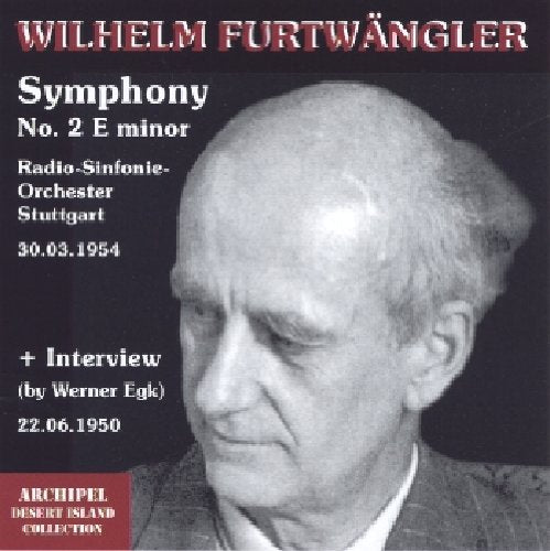 "Album cover with black and white photo of Wilhelm Furtwängler against a black background."