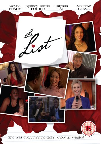 DVD cover for "The List" with collage of people and red rose petals.
