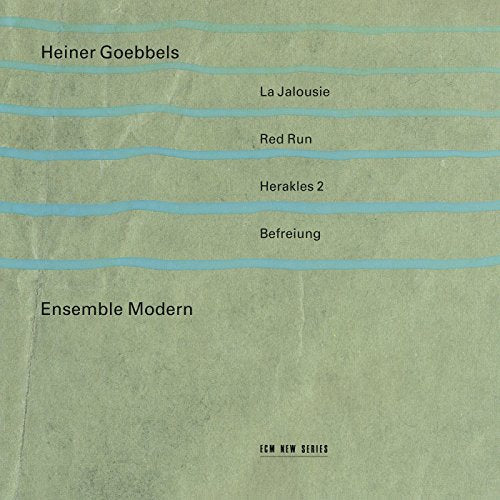 CD cover for Heiner Goebbels’ “La Jalousie” with text and lines.