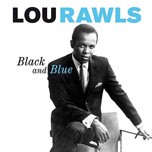 "Album cover featuring a black-and-white photo of Lou Rawls sitting on a chair."