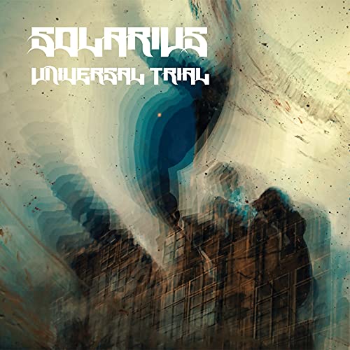 CD cover for "Solarius - Universal Trial" with abstract blue and brown imagery.