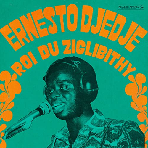 Vinyl record cover featuring Ernesto Djedje, a singer with headphones.