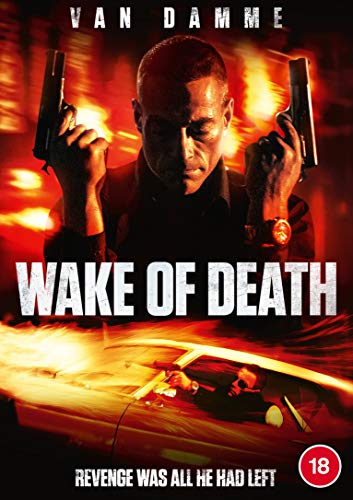 DVD cover for "Wake of Death" featuring Jean-Claude Van Damme with guns.