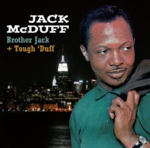 Jack McDuff album cover featuring a portrait of the artist against a night skyline.