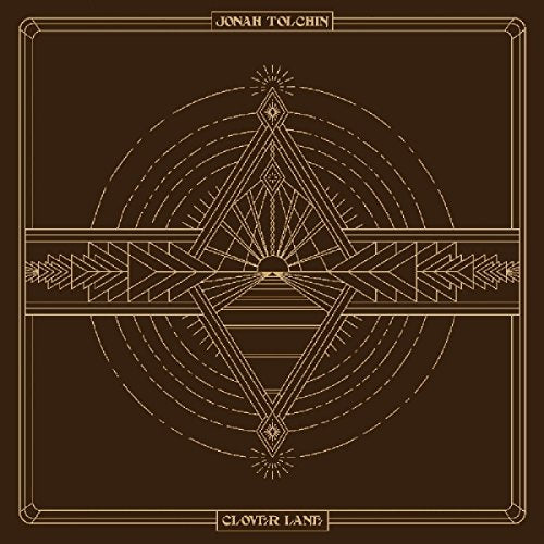 Brown album cover with gold geometric design and artist/album name.