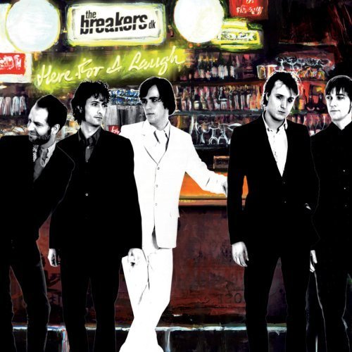 "Album cover featuring five men in suits standing in a bar."
