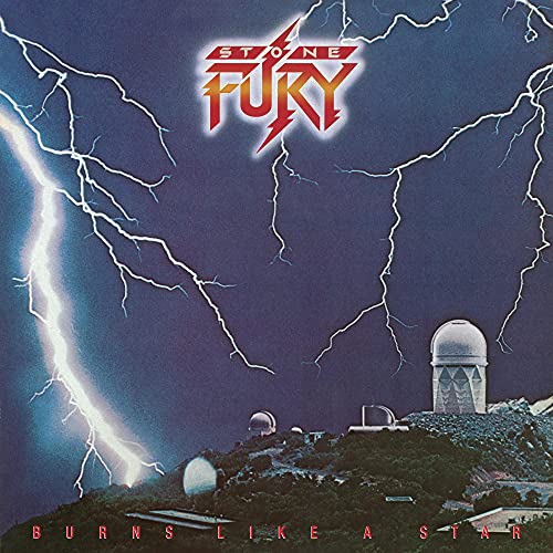 Album cover featuring lightning strikes over an observatory on a hill at night.
