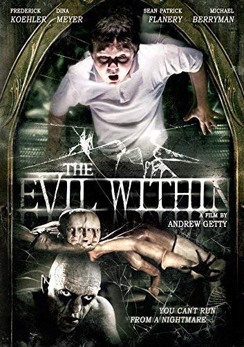 DVD cover for "The Evil Within" with a man breaking through a mirror.