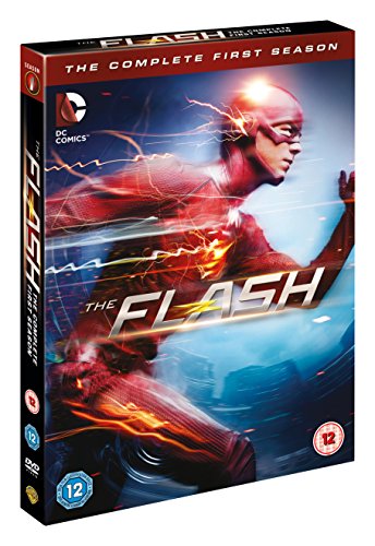 DVD case for "The Flash" with the superhero in a red costume.