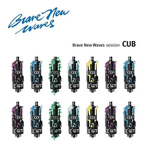 CD cover for Cub's "Brave New Waves Session" with illustrated tube amps.