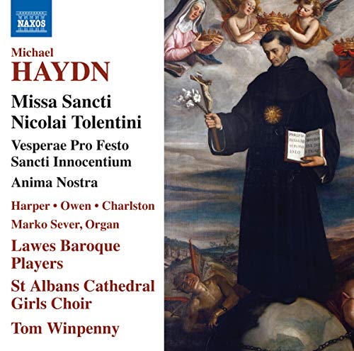 CD cover featuring a painting of a monk holding a cross and book.