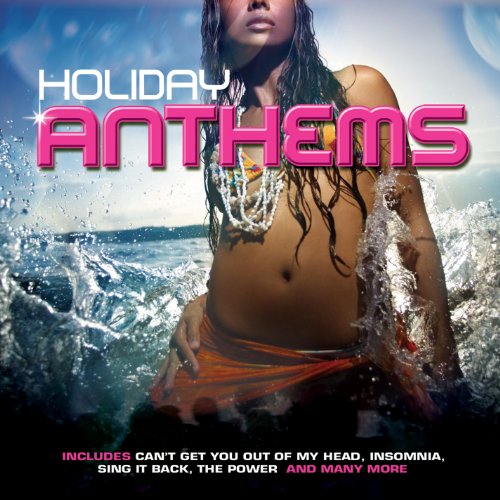 CD cover: woman emerging from water with "Holiday Anthems" text.
