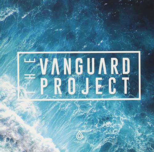 Vinyl record cover with blue ocean waves and white text.