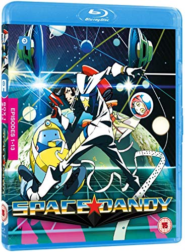 Space Dandy" Blu-ray cover featuring anime characters in a colorful space scene.