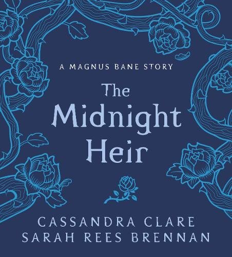 Dark blue book cover with light blue floral designs and white text.