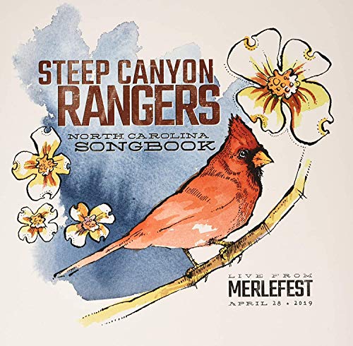 CD cover: Steep Canyon Rangers album with cardinal and dogwood flowers.